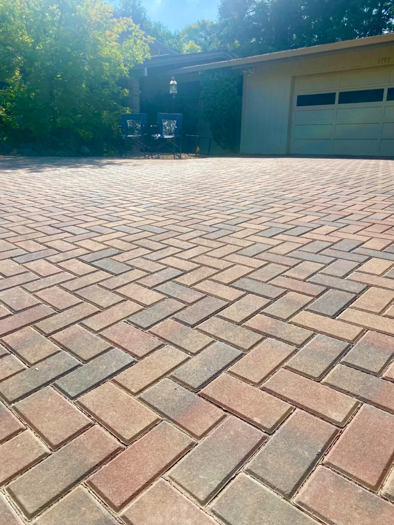Custom paver driveway